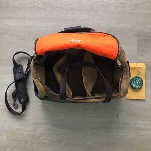 Filson Heritage Sportsman Bag - Made in USA - leather strap and free can of wax